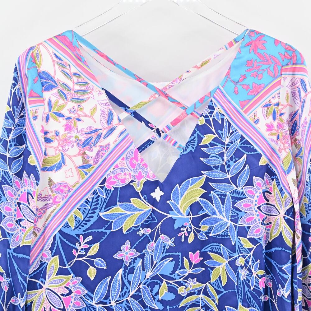 ALICE AND TRIXIE Dress‎ Sz XS Micah Silk Floral Print Long Sleeve Strappy Bright - Picture 6 of 12